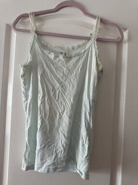 GAP Pale Mint Lace-Trim Camisole